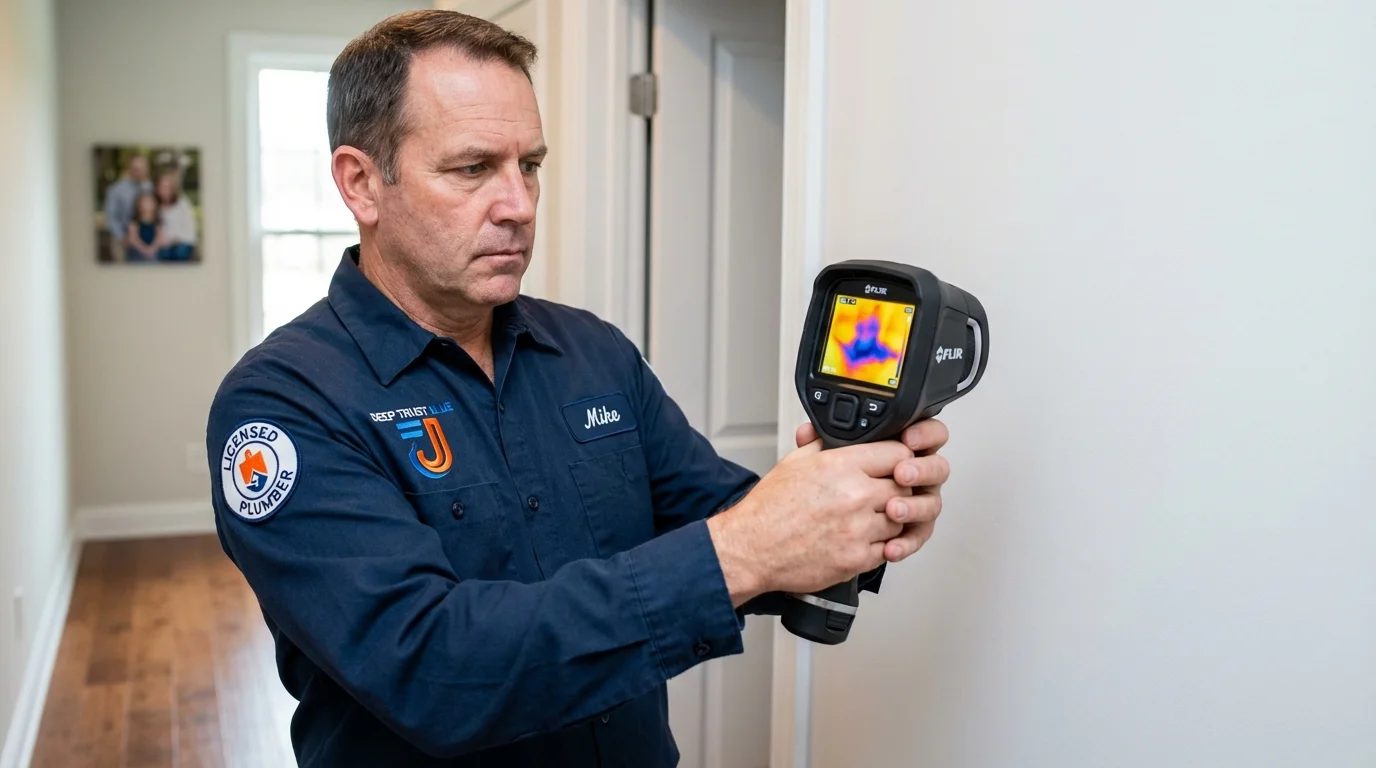 Thermal imaging leak detection by Johns Plumbing LLC in Toulon